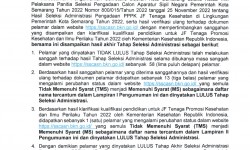 Pengumuman Hasil Seleksi Administrasi Setelah Masa Sanggah Pengadaan Pegawai Pemerintah Dengan Perjanjian Kerja (PPPK) Jabatan Fungsional Tenaga Kesehatan di Lingkungan Pemerintah Kota Semarang Tahun 2022