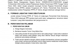 Pengumuman Pengadaan PPPK Jabatan Fungsional Teknis di Lingkungan Pemkot Semarang Tahun 2022