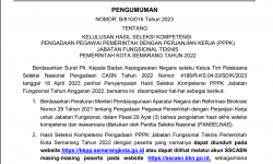 Pengumuman Kelulusan Hasil Seleksi Kompetensi Pengadaan Pegawai Pemerintah dengan Perjanjian Kerja (PPPK) Jabatan Fungsional Teknis Pemerintah Kota Semarang Tahun 2022