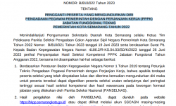 Pengganti Peserta Yang Mengundurkan Diri Pengadaan Pegawai Pemerintah Dengan Perjanjian Kerja (PPPK) Jabatan Fungsional Teknis Pemerintah Kota Semarang Tahun 2022