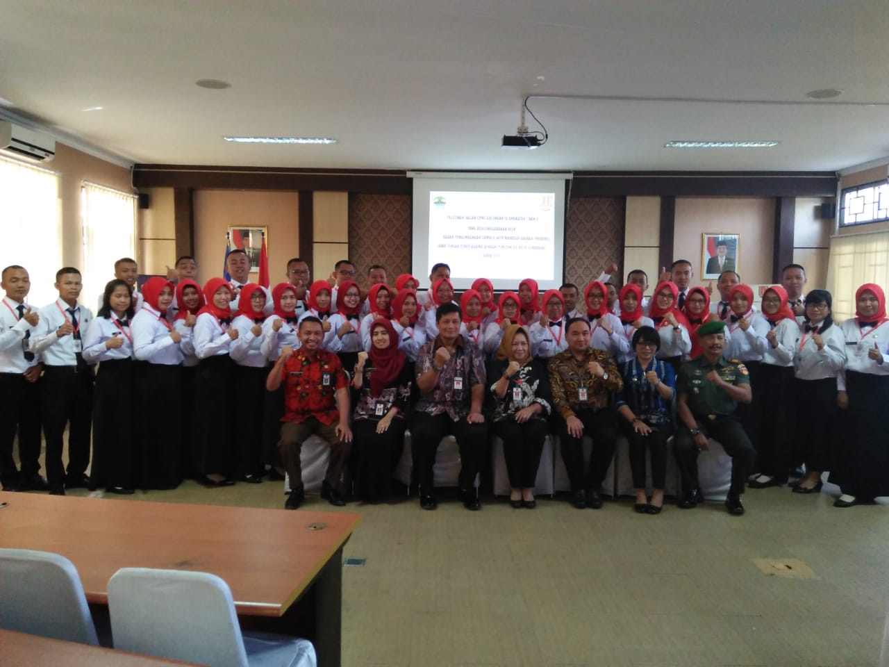 Upacara Pembukaan Pelatihan Dasar CPNS Gol. III Angkatan VII dan VIII yang diselenggarakan oleh BPSDMD Provinsi Jawa Tengah bekerjasama dengan Pemerintah Kota Semarang Tahun 2019