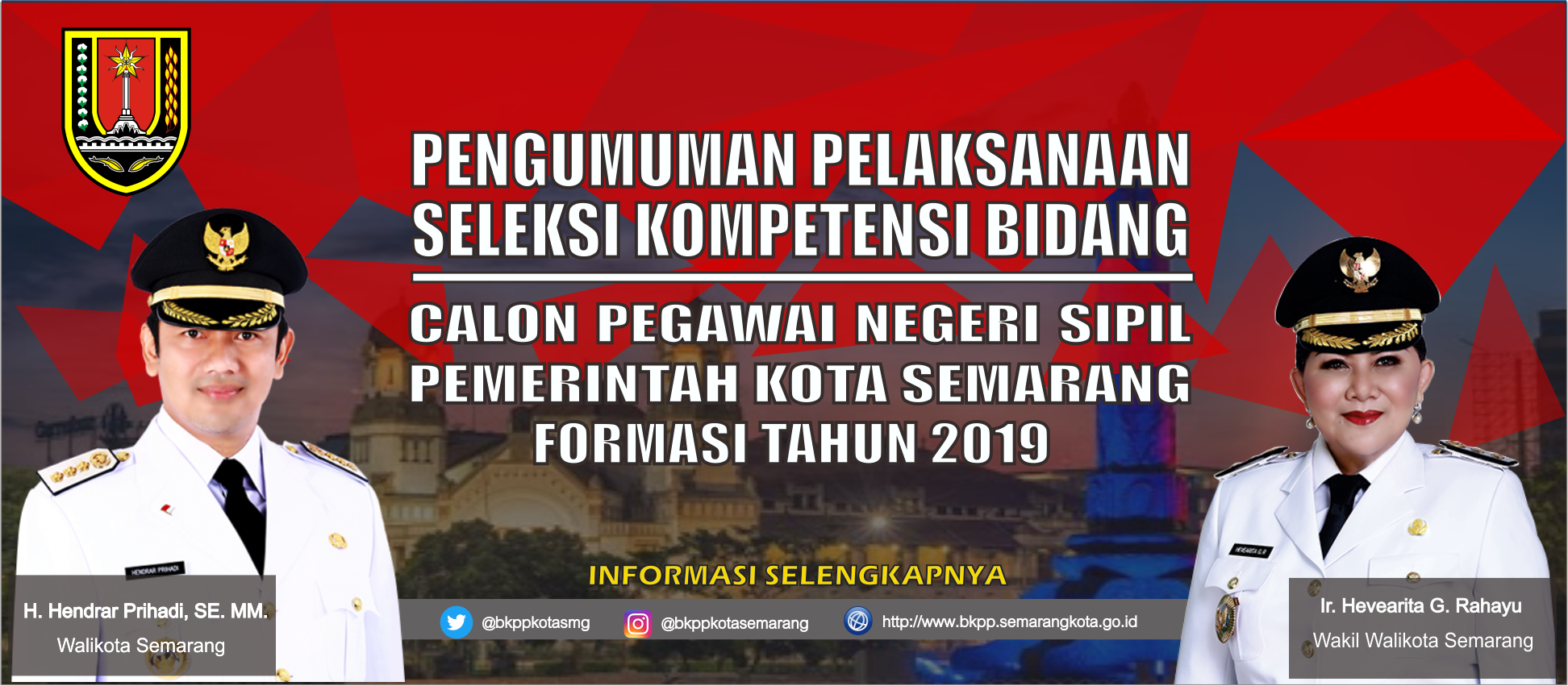 Pengumuman Pelaksanaan SKB  CPNS Pemerintah Kota Semarang  Formasi Tahun 2019