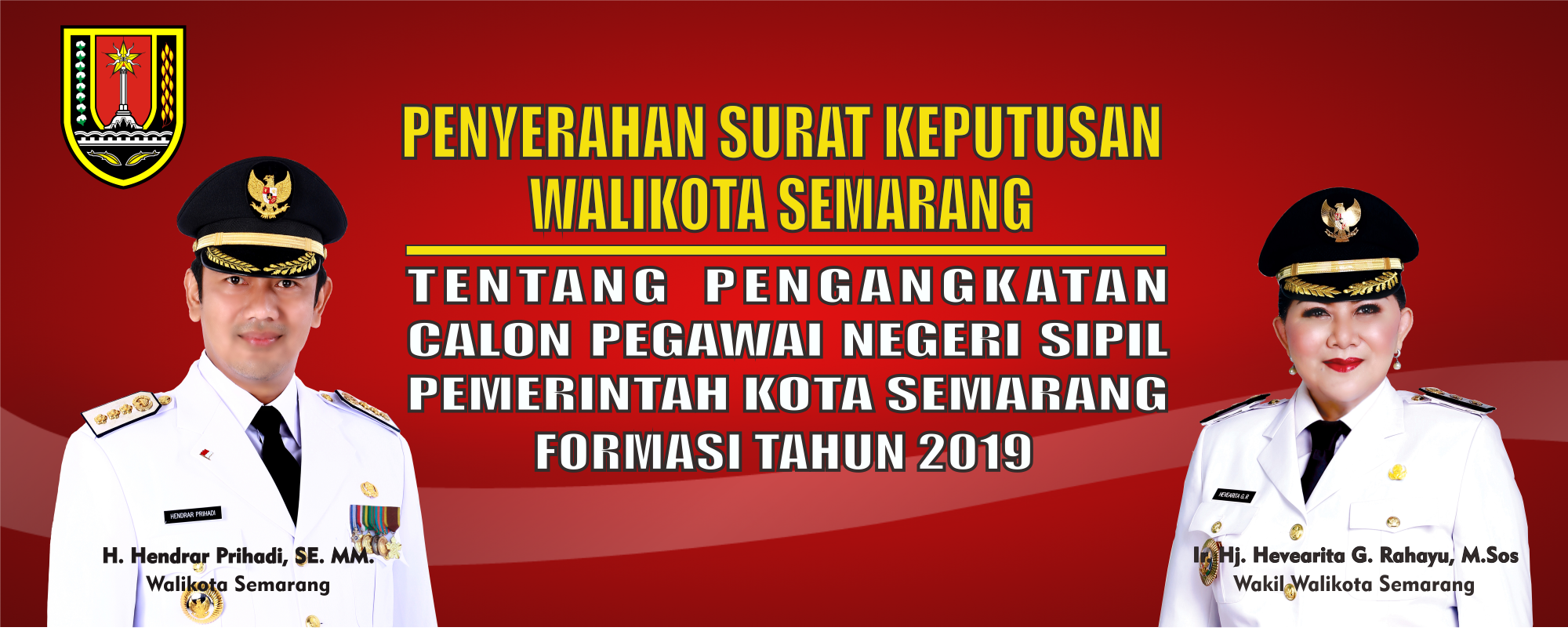 Undangan Penyerahan SK Walikota Semarang Pengangkatan CPNS Formasi Tahun 2019