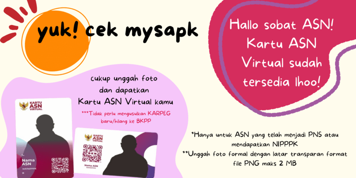 Kartu ASN Virtual hadir menggantikan Kartu Pegawai (KARPEG/KPE) sebelumnya