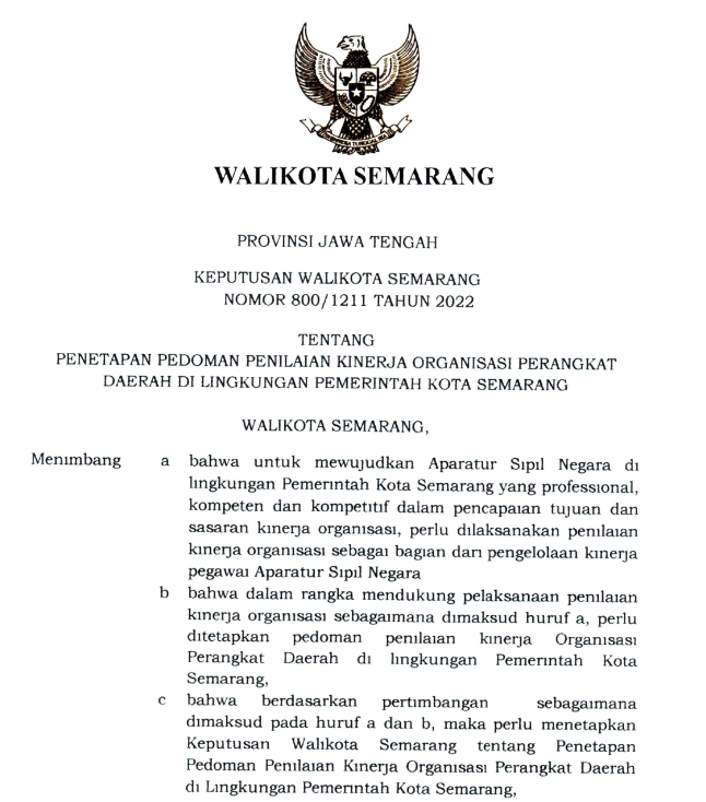 PEDOMAN PENILAIAN KINERJA ORGANISASI